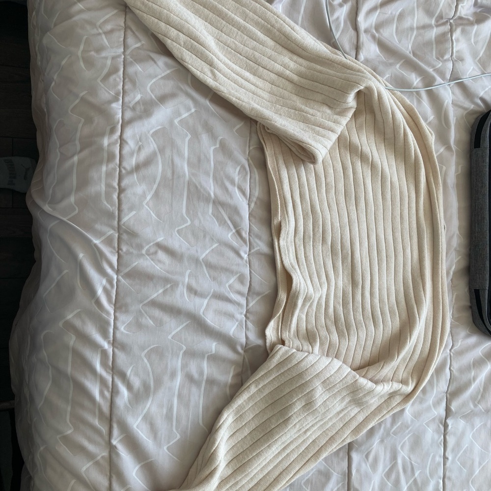 Forever 21 Cream Off-the-Shoulder Sweater